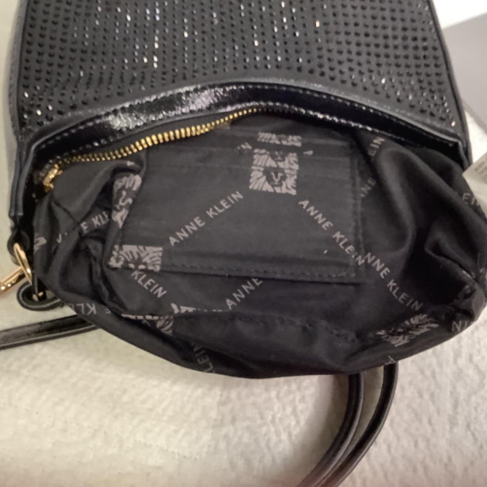 EUC Anne Klein black studded crossbody evening fancy - Picture 6 of 13
